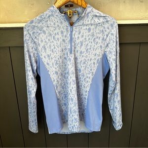 Adidas Women's Long Sleeve Pullover Polo‎ Golf Branded Shirt Blue Size M